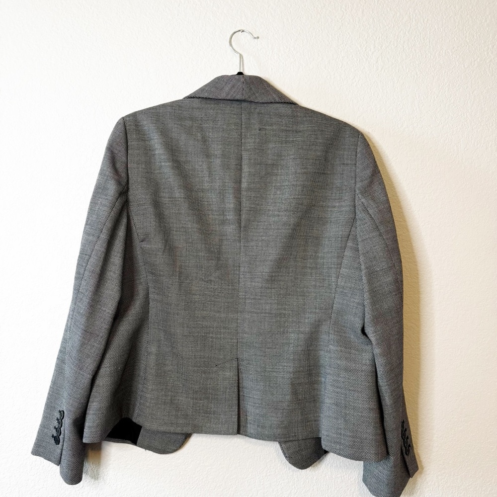 Talbots Gray Wool Blend One Button Closure Blazer… - image 2